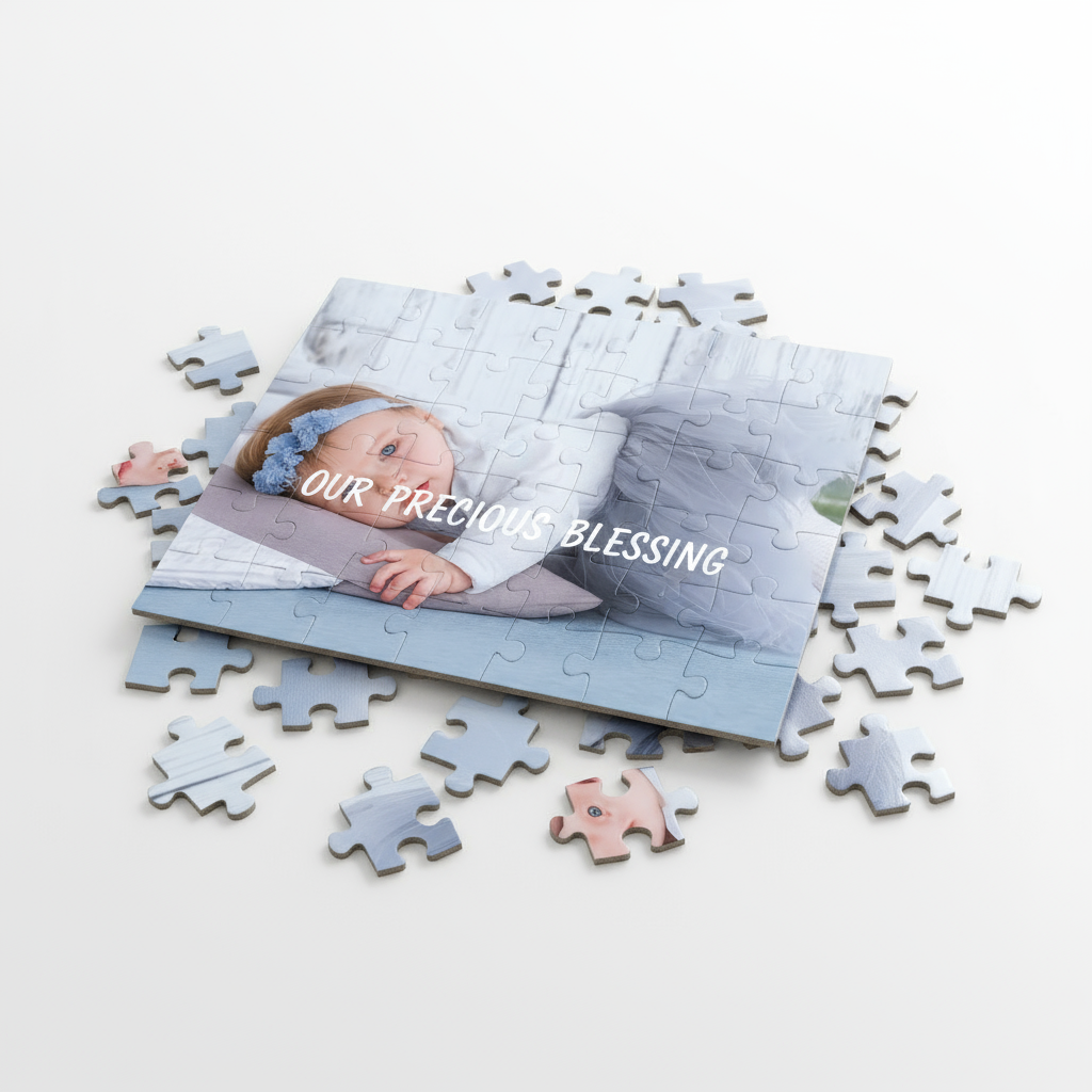 Personalized 30-Piece Glossy Puzzle - Custom Photo & Name Gift