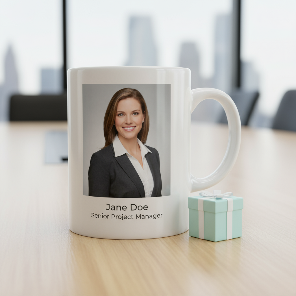 Employee photo and name personalization