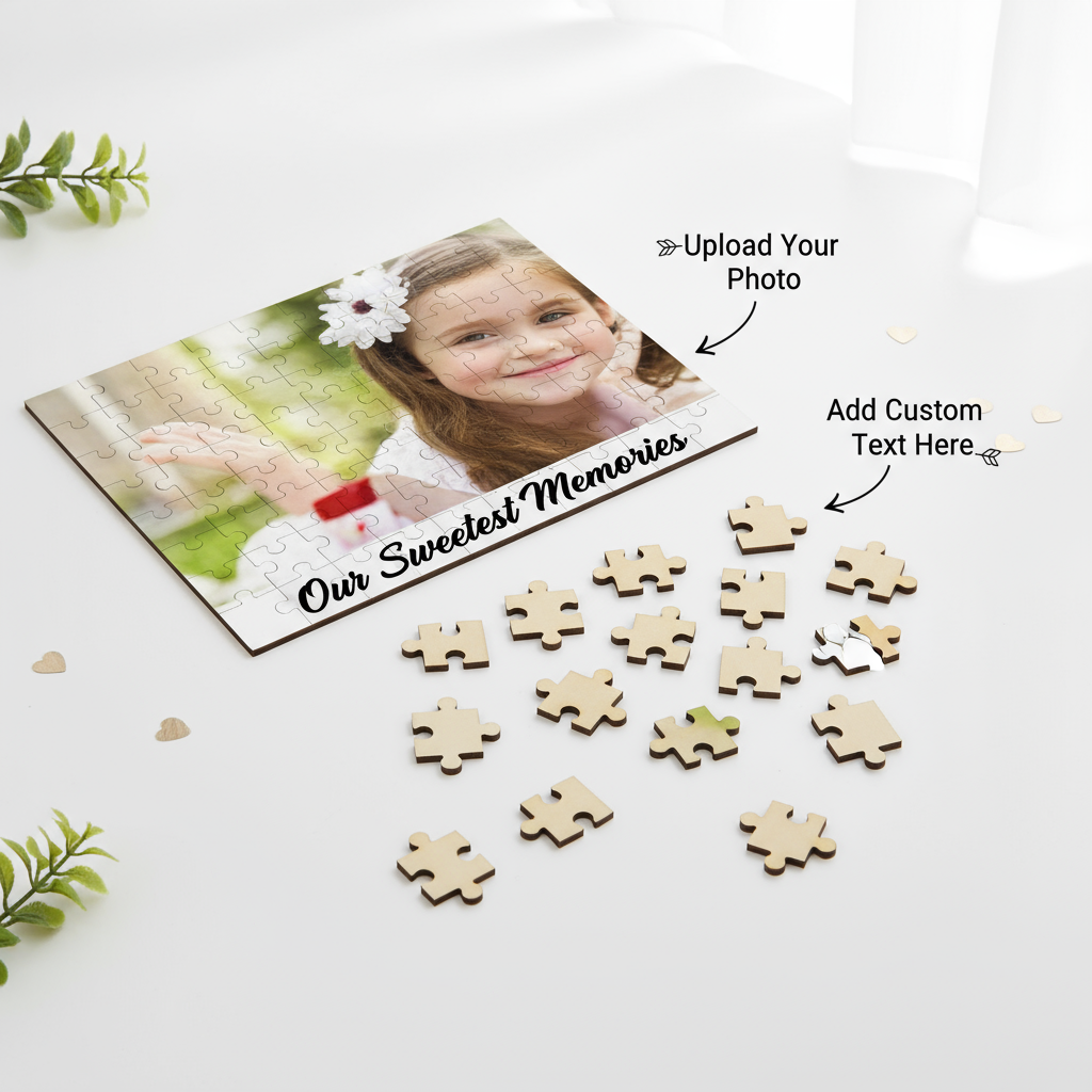 35-Piece Wooden Puzzle | Custom Photo & Name Printing | Personalized Keepsake Gifts SA
