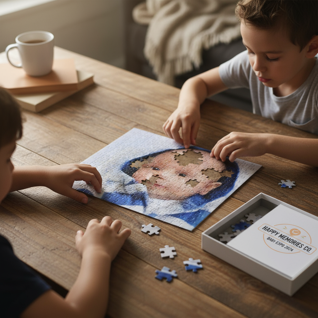 Personalized Midi 24-Piece Glossy Puzzle - Custom Photo & Name Gift