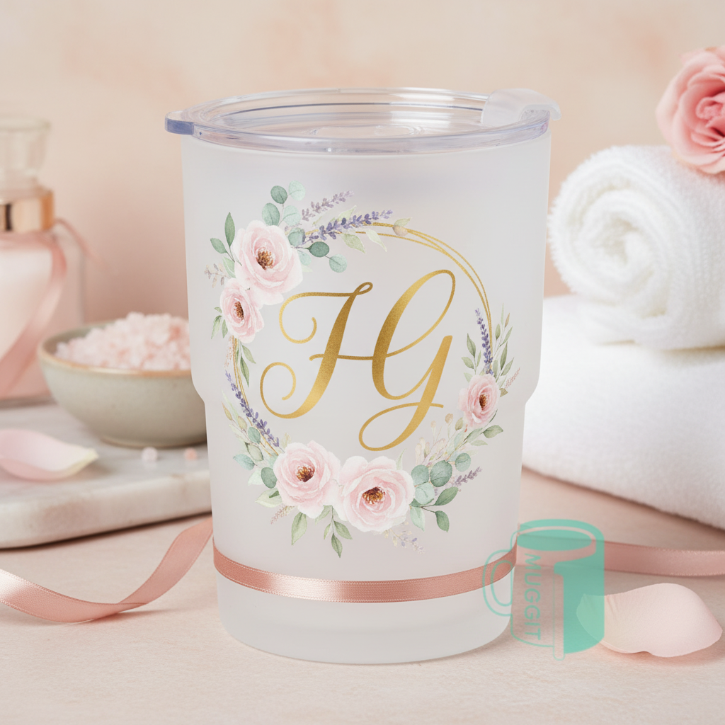 Gold Floral Monogram Bridesmaid