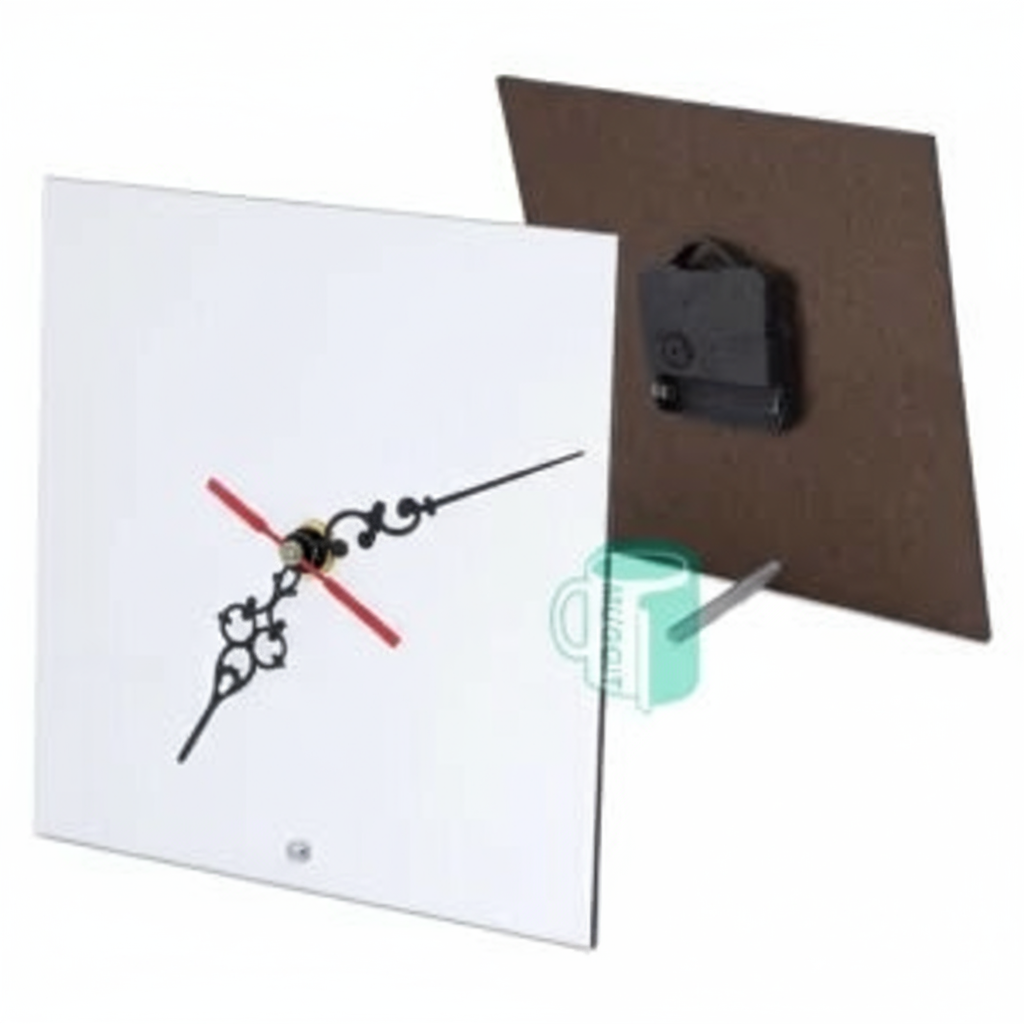 Professional front view of hardboard clock