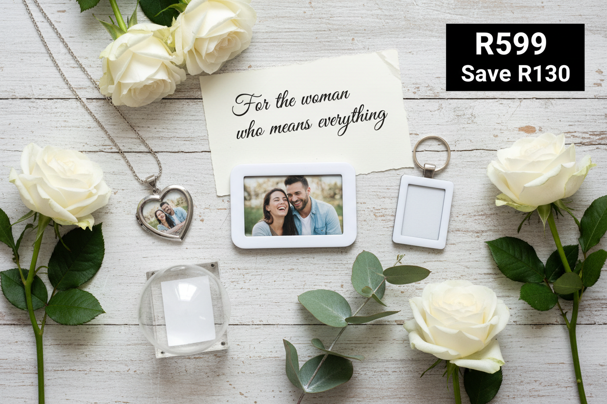 Complete bundle flat lay showing R599 value - save R130