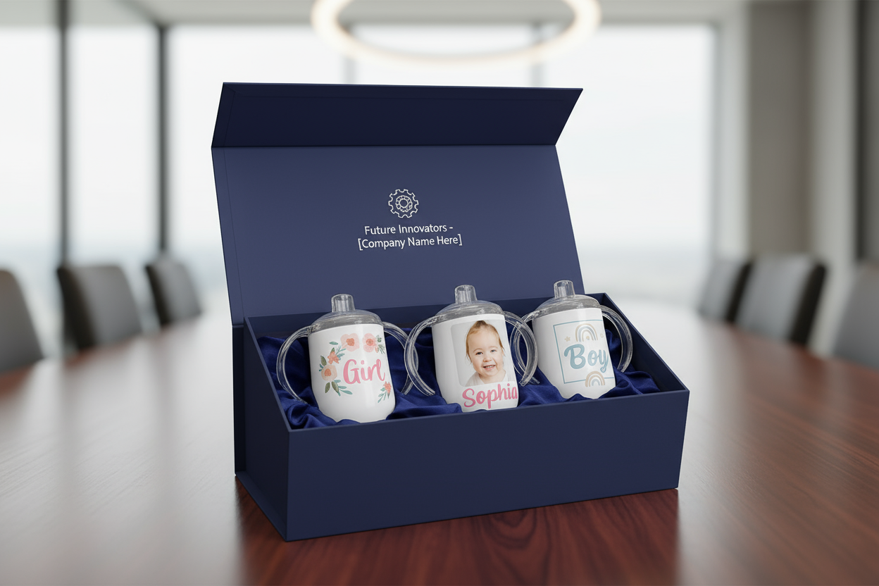 Personalized 12 oz Kids Sippy Cup - Custom Photo & Name Toddler Drinkware