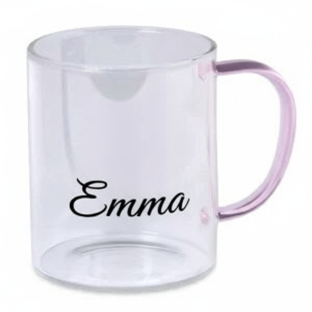 Custom Clear Glass Mugs 13oz with Colored Handles - Personalized Photo & Logo Printing | Corporate, Restaurants & Gifts | Made in South Africa