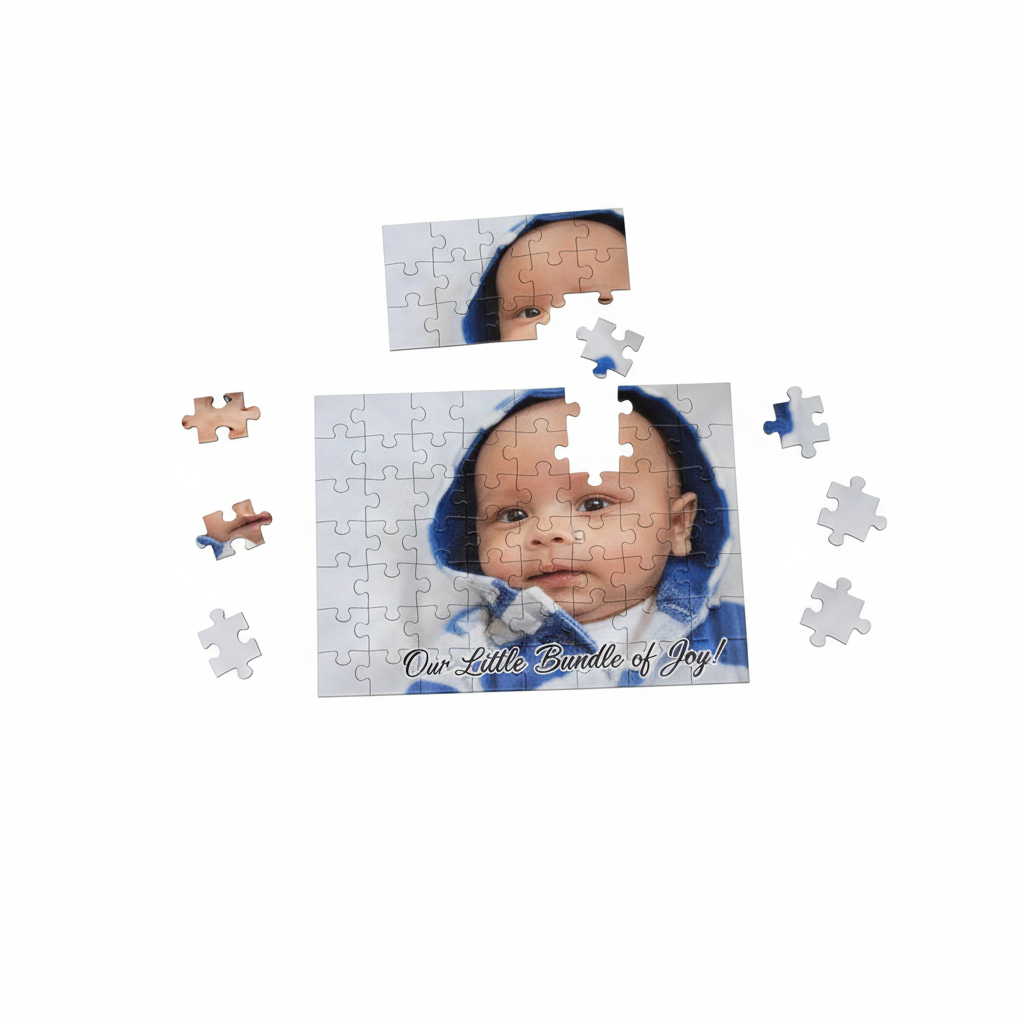Personalized Midi 24-Piece Glossy Puzzle - Custom Photo & Name Gift