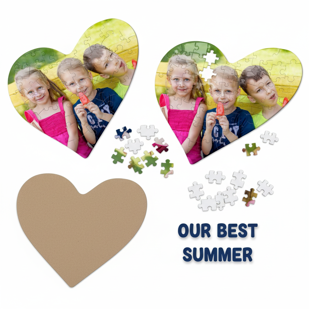 Personalized Mini Glossy Puzzle - Custom Photo & Name Gift