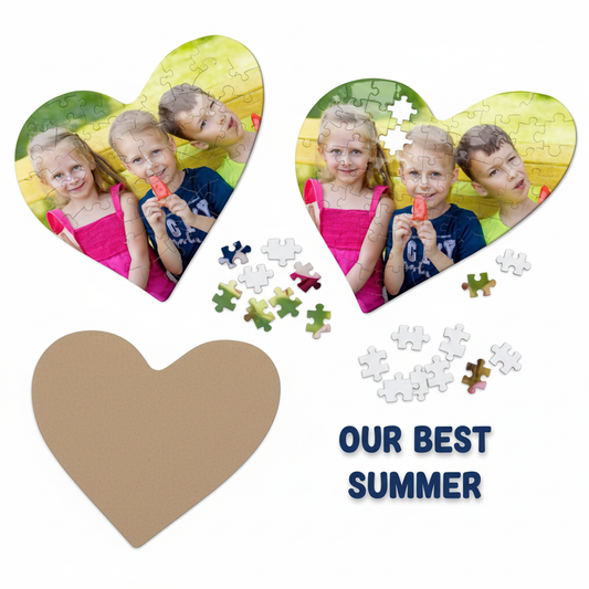 Personalized Mini Glossy Puzzle - Custom Photo & Name Gift