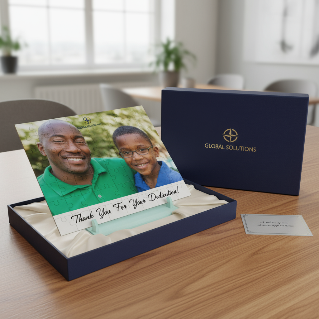 Personalized 70-Piece Cardboard Puzzle - Custom Photo & Name Gift