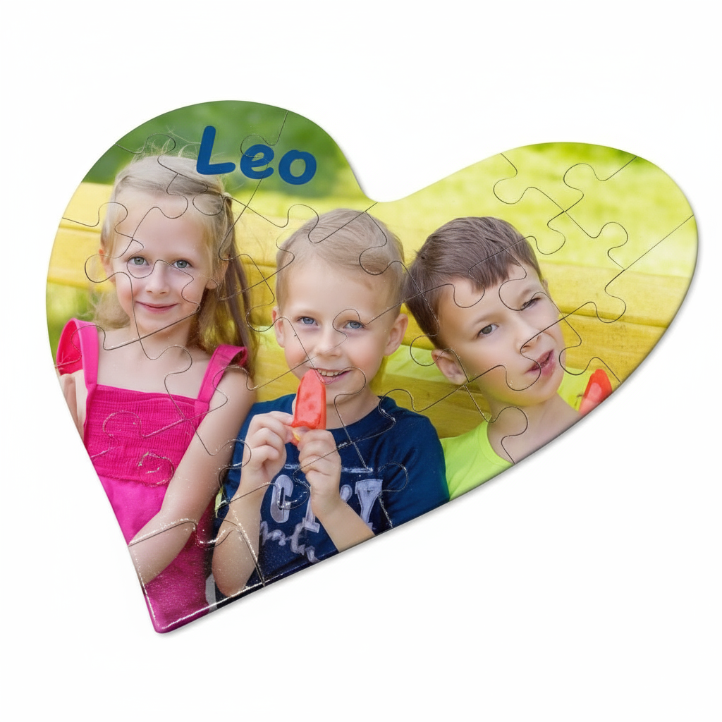 Personalized Mini Glossy Puzzle - Custom Photo & Name Gift