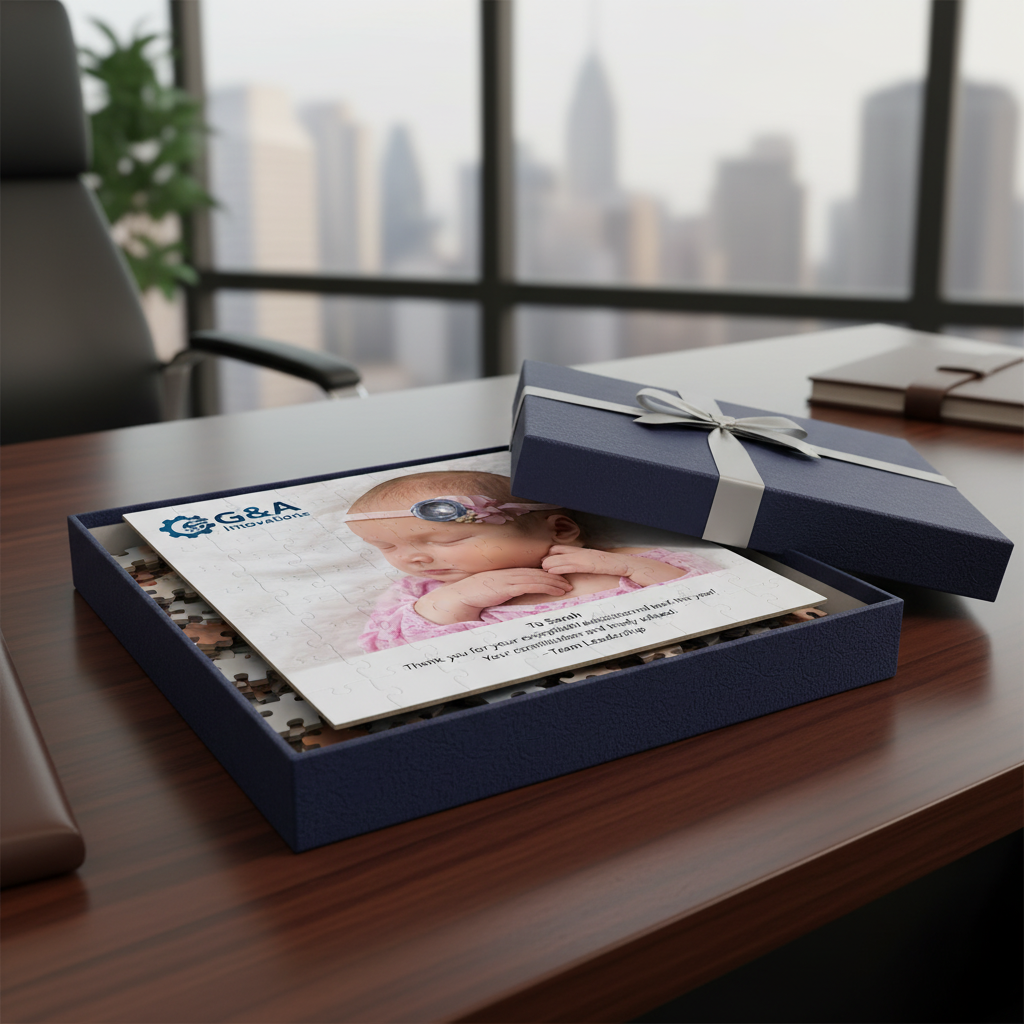 Personalized 99-Piece Cardboard Puzzle - Custom Photo & Name Gift