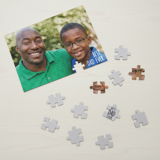 Personalized 70-Piece Cardboard Puzzle - Custom Photo & Name Gift