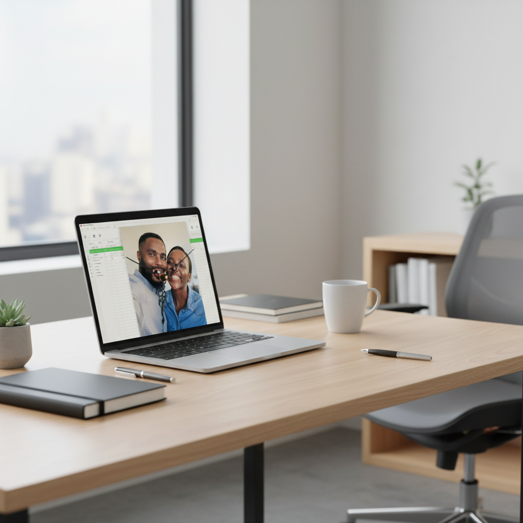 Office desk lifestyle shot