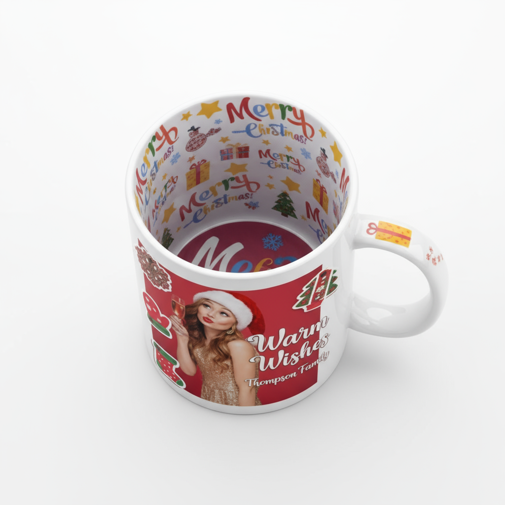 Christmas Coffee Mugs 11oz | Custom Photo & Name Printing | Festive Gifts SA