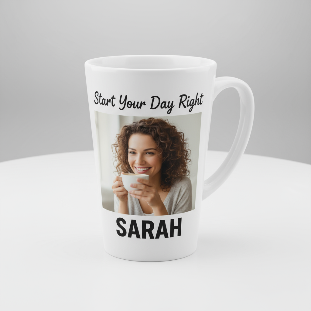 17oz Cone Coffee Mugs | Extra Large Custom Photo & Name Printing | Jumbo Gifts SA