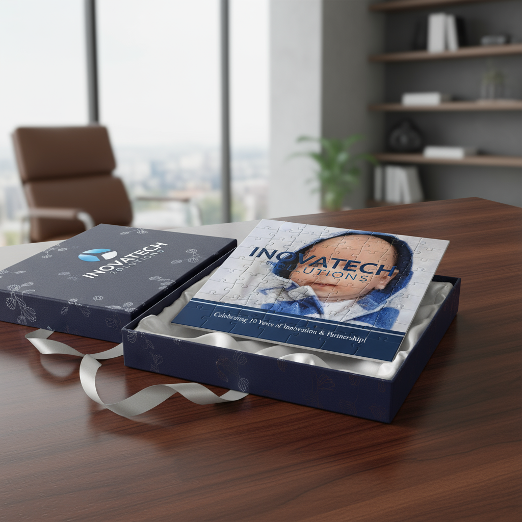 Personalized Midi 24-Piece Glossy Puzzle - Custom Photo & Name Gift