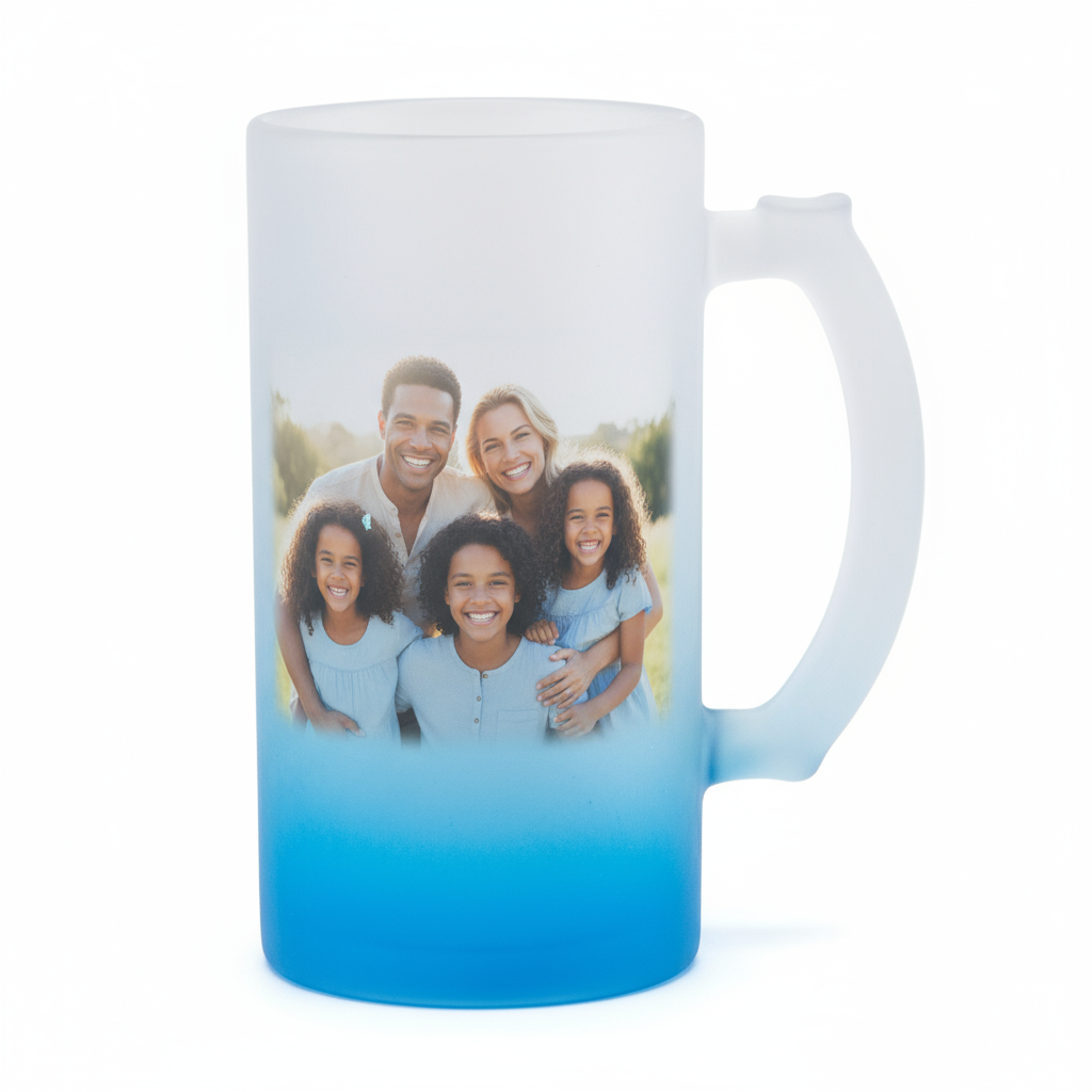 Custom Frosted Gradient Beer Mugs 16oz - Personalized Ombre Photo & Logo Printing | Pubs, Breweries & Groomsmen | Made in South Africa