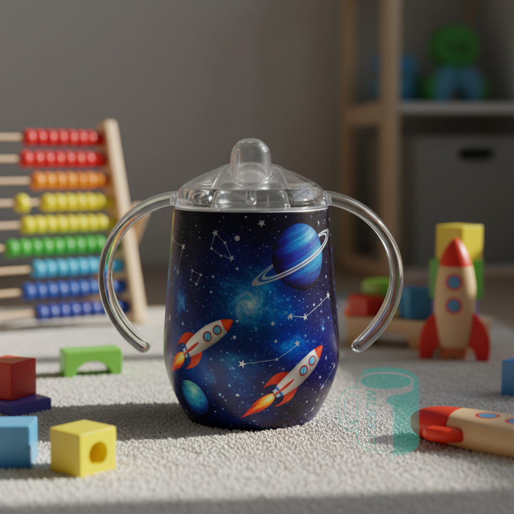 Space Theme Sublimated Sippy Cup