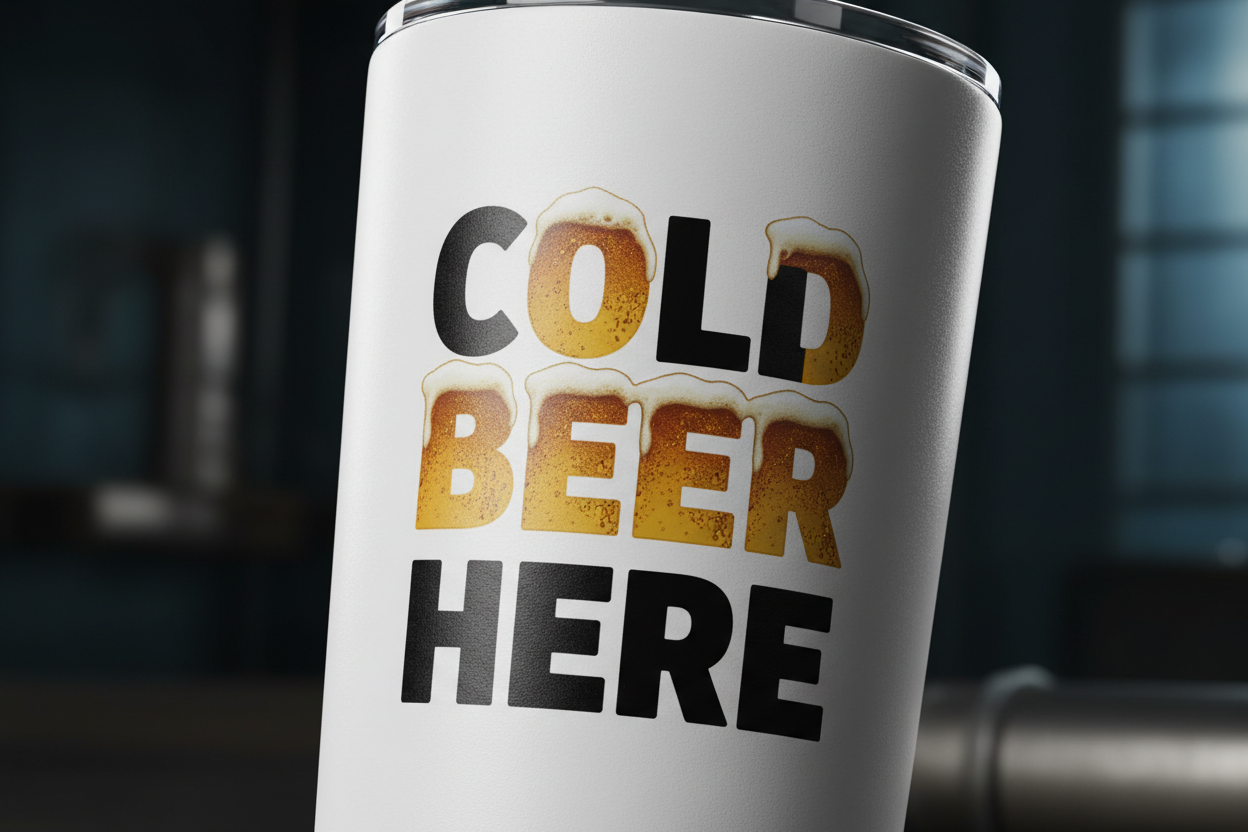 Cold Beer - White Metal Detail