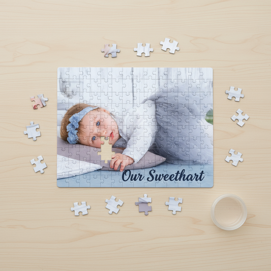 Personalized 30-Piece Glossy Puzzle - Custom Photo & Name Gift