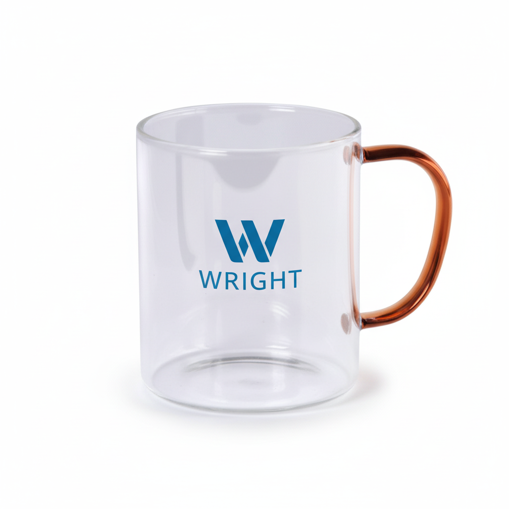 Custom Clear Glass Mugs 13oz with Colored Handles - Personalized Photo & Logo Printing | Corporate, Restaurants & Gifts | Made in South Africa