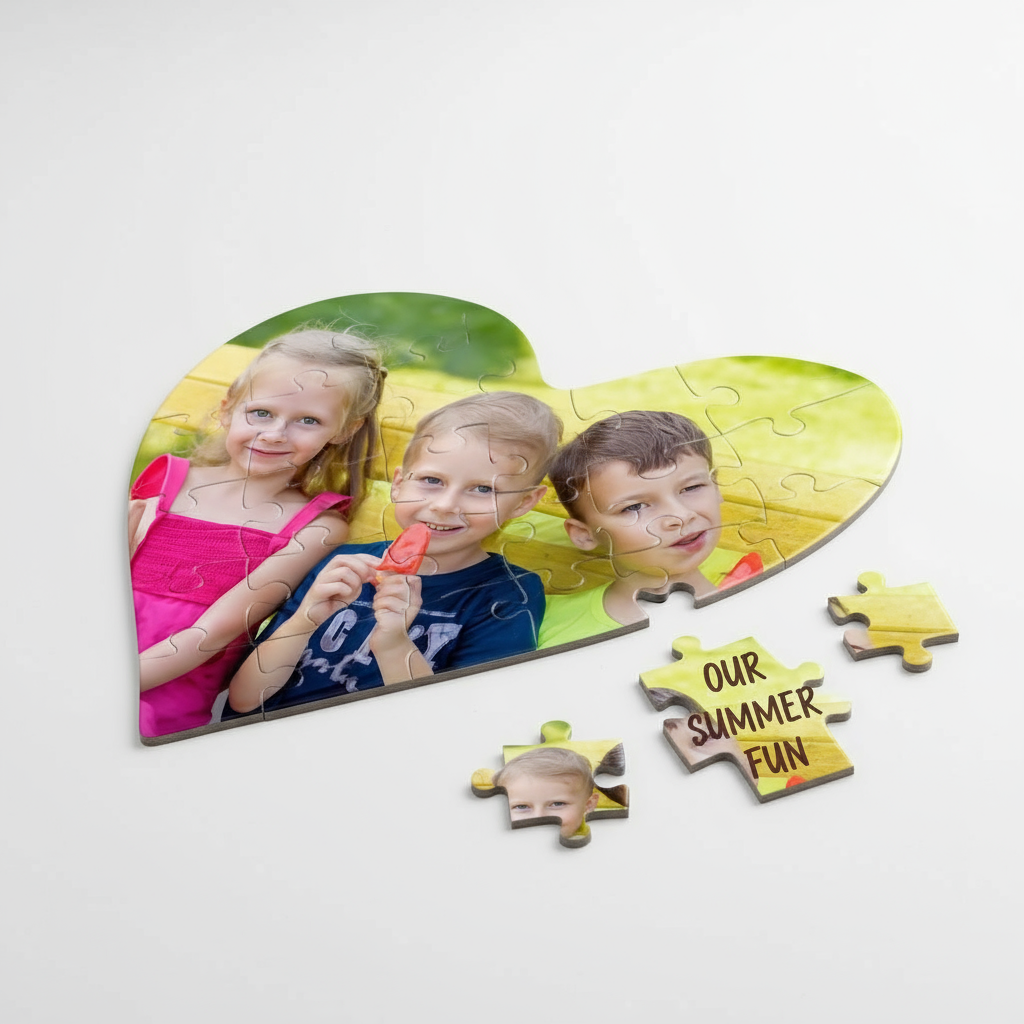 Personalized Mini Glossy Puzzle - Custom Photo & Name Gift