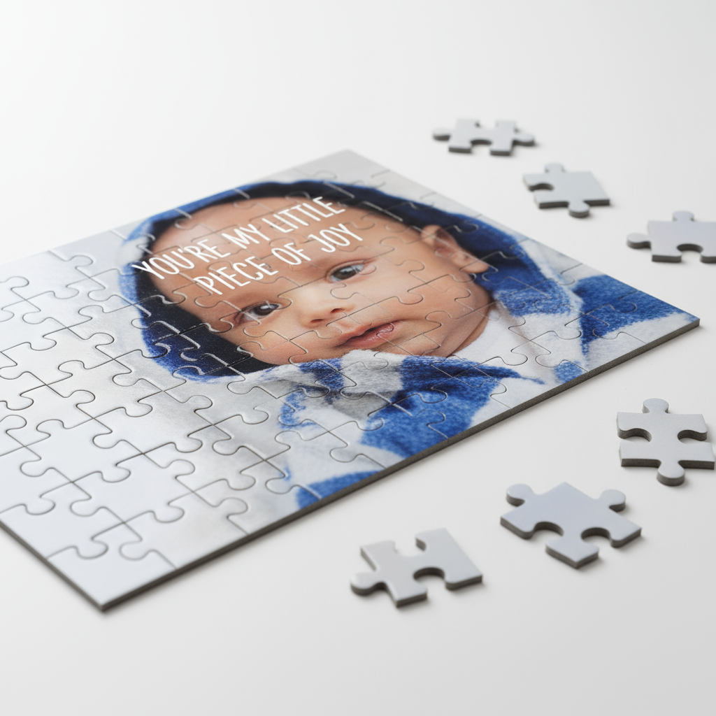 Personalized Midi 24-Piece Glossy Puzzle - Custom Photo & Name Gift