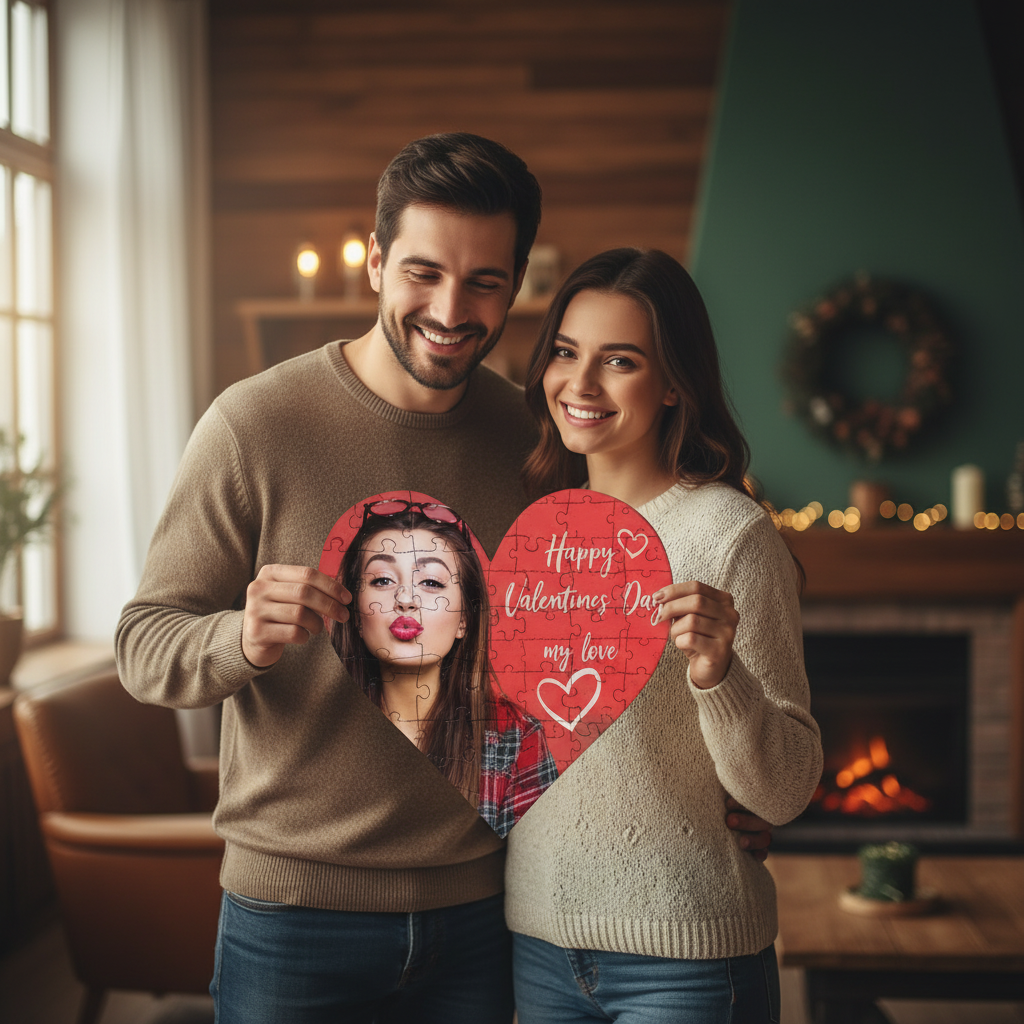 Happy couple romantic gift