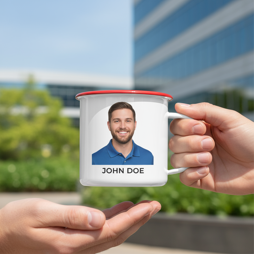 Employee personalization red accents