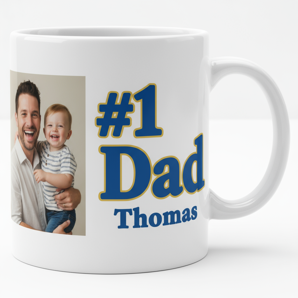 Father's Day Coffee Mugs 11oz | Custom Photo & Name Printing | Dad Gifts SA