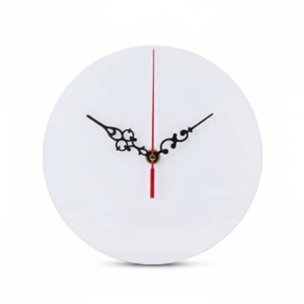 Professional front view of hardboard round clock