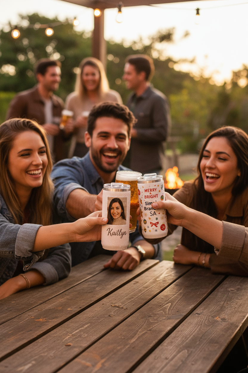 Personalized Beer Tumbler - Custom Logo & Name Stainless Steel Drinkware
