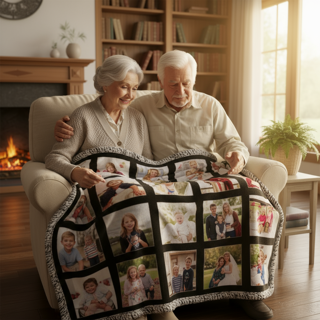 Memory Blanket - Grandparents Reminiscing