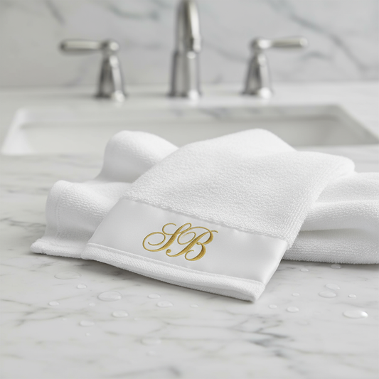Monogram on towel sublimation strip