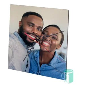 Custom Hardboard Square Standing Clock 200mm - Personalized Photo Desk Clock with HD Printing & Stand | Premium American Quality | Made in South Africa