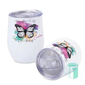 Personalized Wine Tumbler - Custom Logo & Name Stainless Steel Drinkware