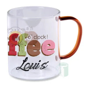 Custom Clear Glass Mugs 13oz with Colored Handles - Personalized Photo & Logo Printing | Corporate, Restaurants & Gifts | Made in South Africa