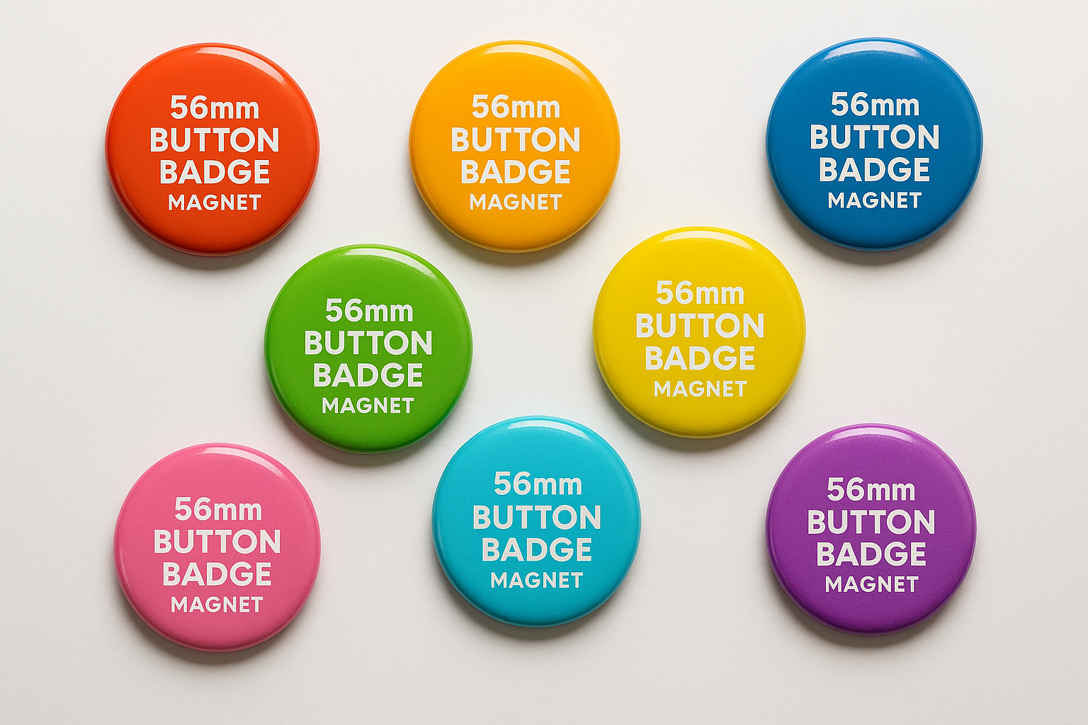 Multiple Button Badges Display - Promotional Context