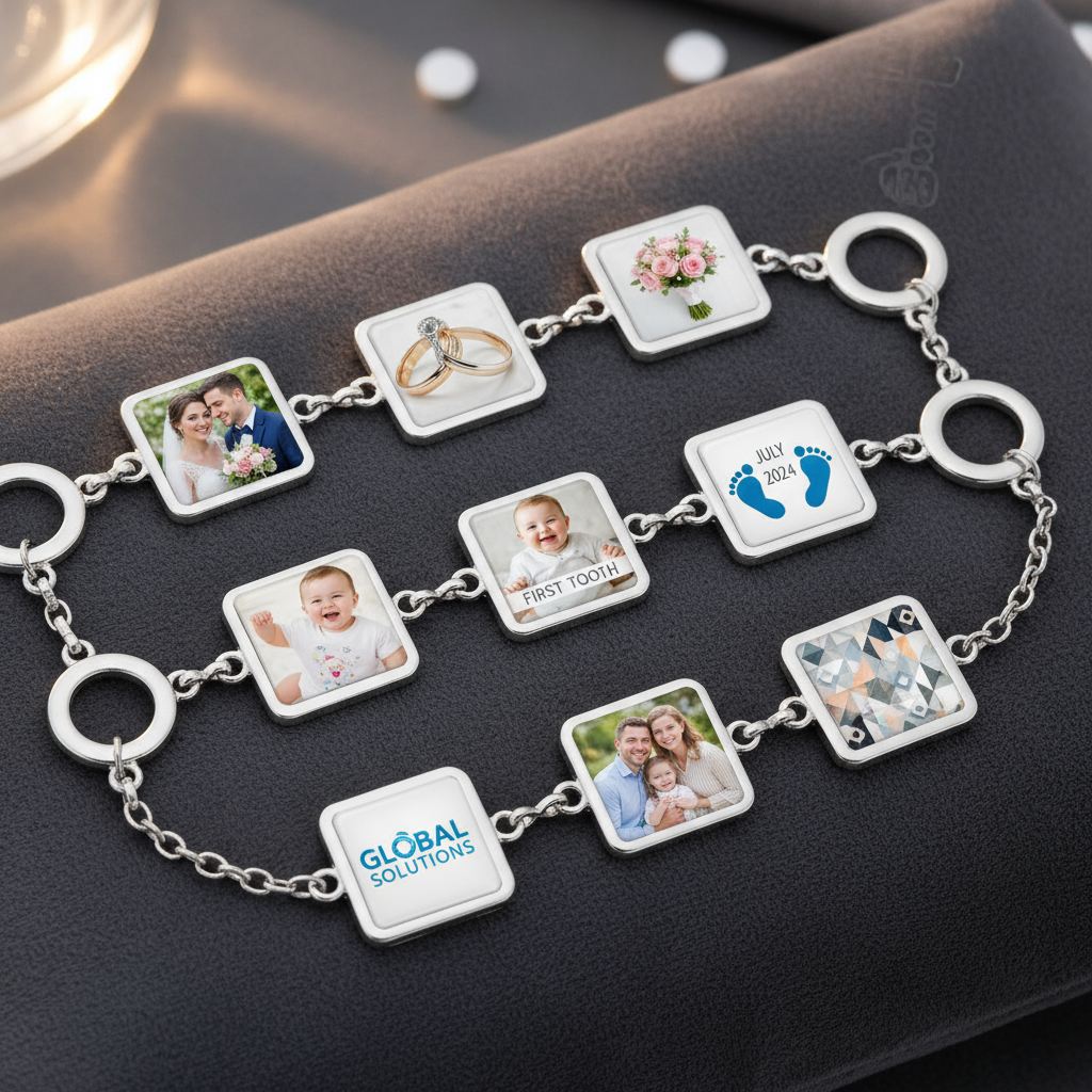 Multiple metal bracelets showing variety