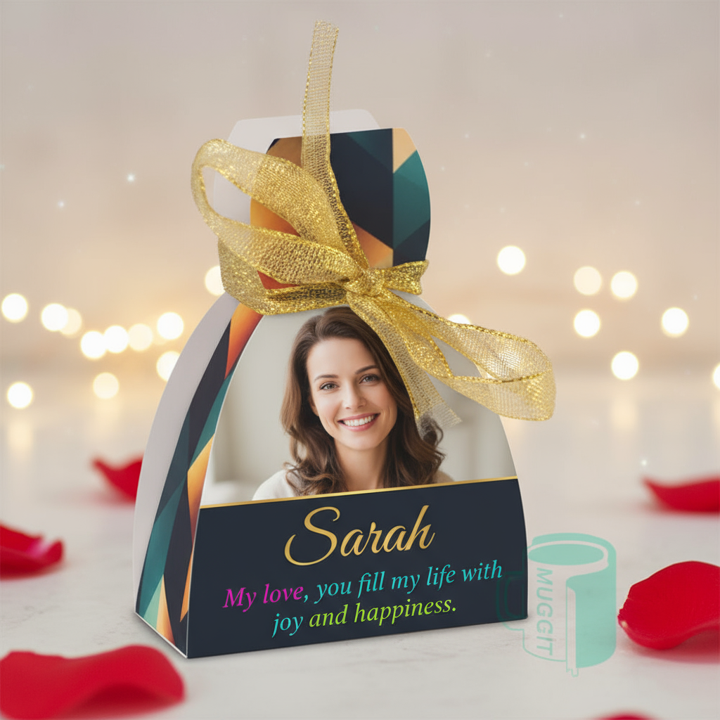 Personal gift box with custom photo and name