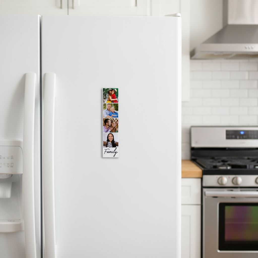 Personalized Photo Strip on Fridge