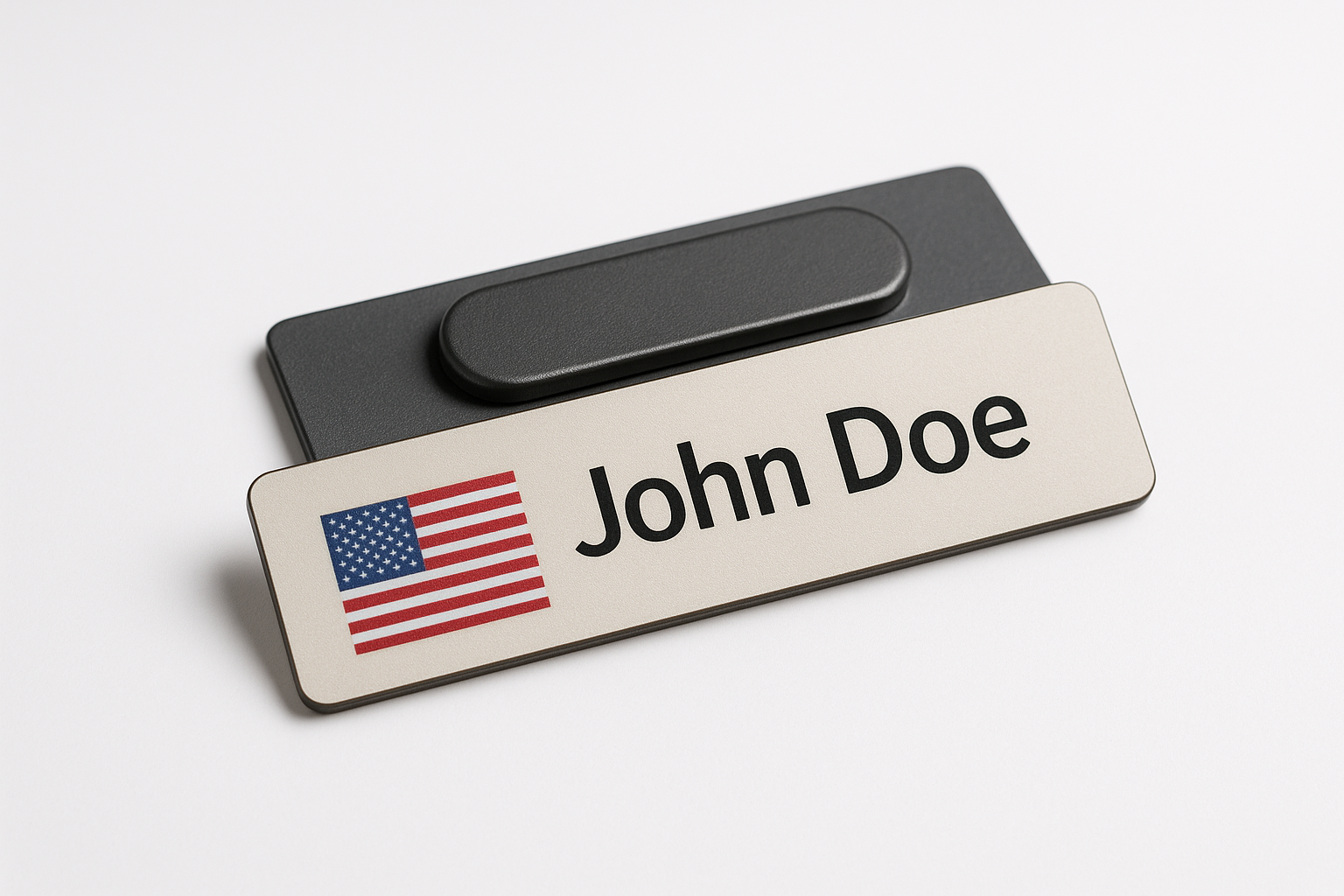 Professional Hardboard Magnetic Badge - Front View