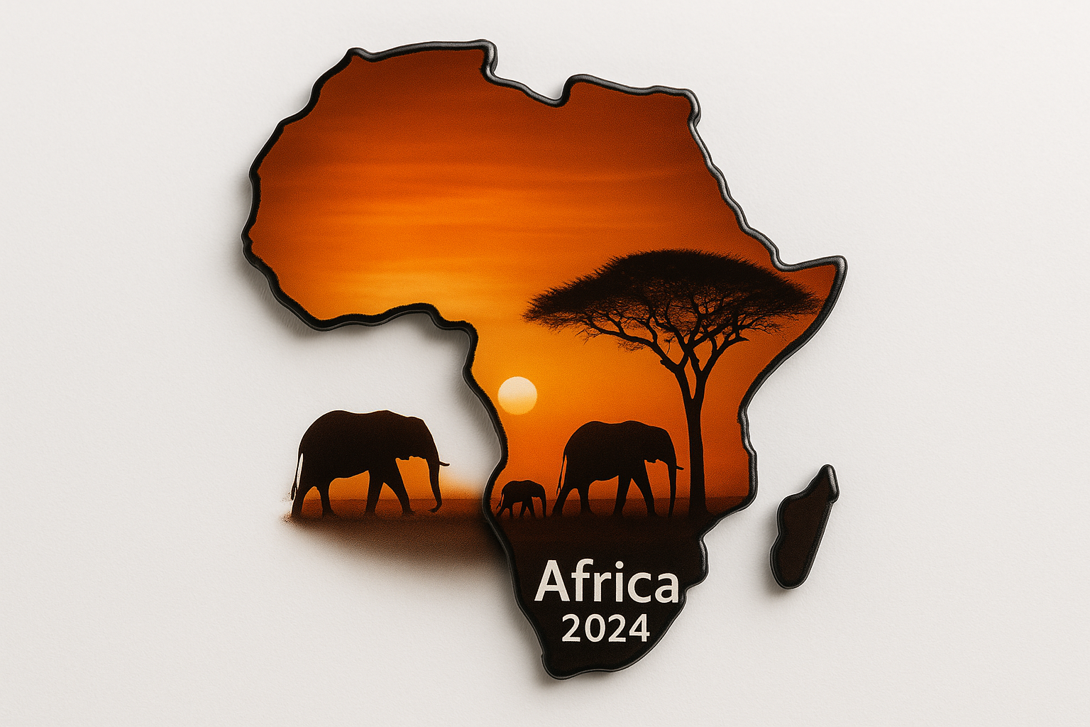 Safari sunset Africa magnet