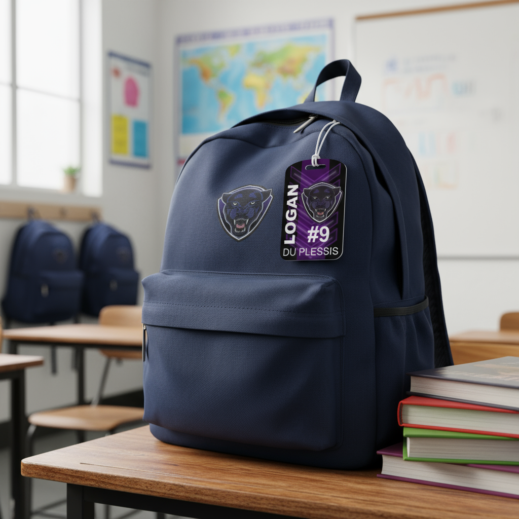 School bag identification tag