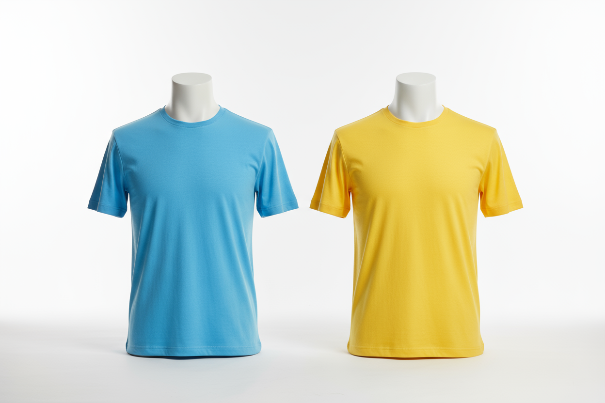Sky Blue and Yellow T-Shirts