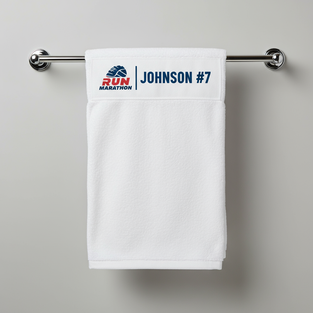 Sports design on towel sublimation strip