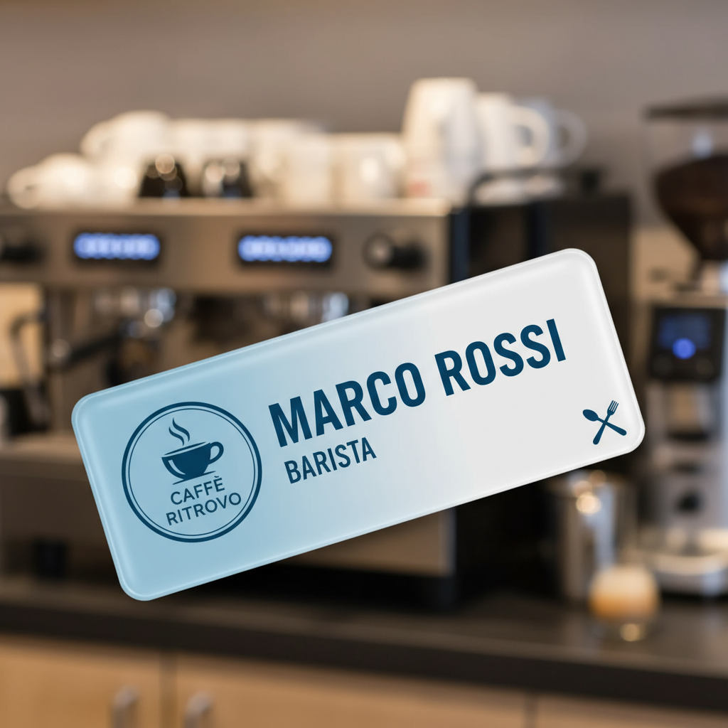 Staff identification name badge