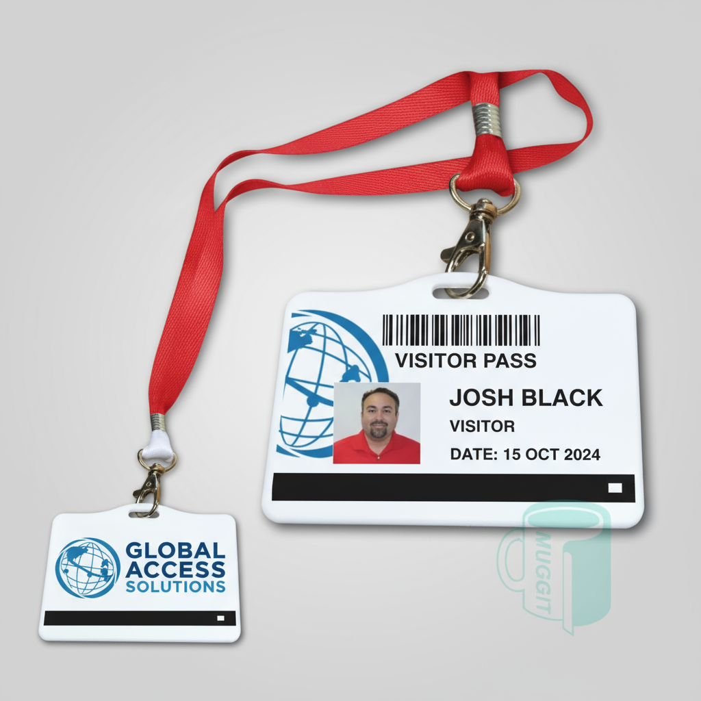 Visitor pass badge